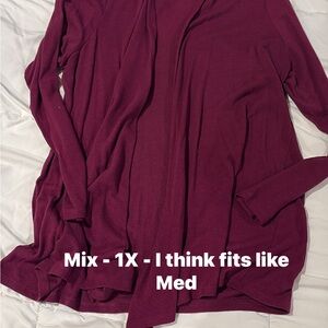 Berry Open-Front Cardigan
